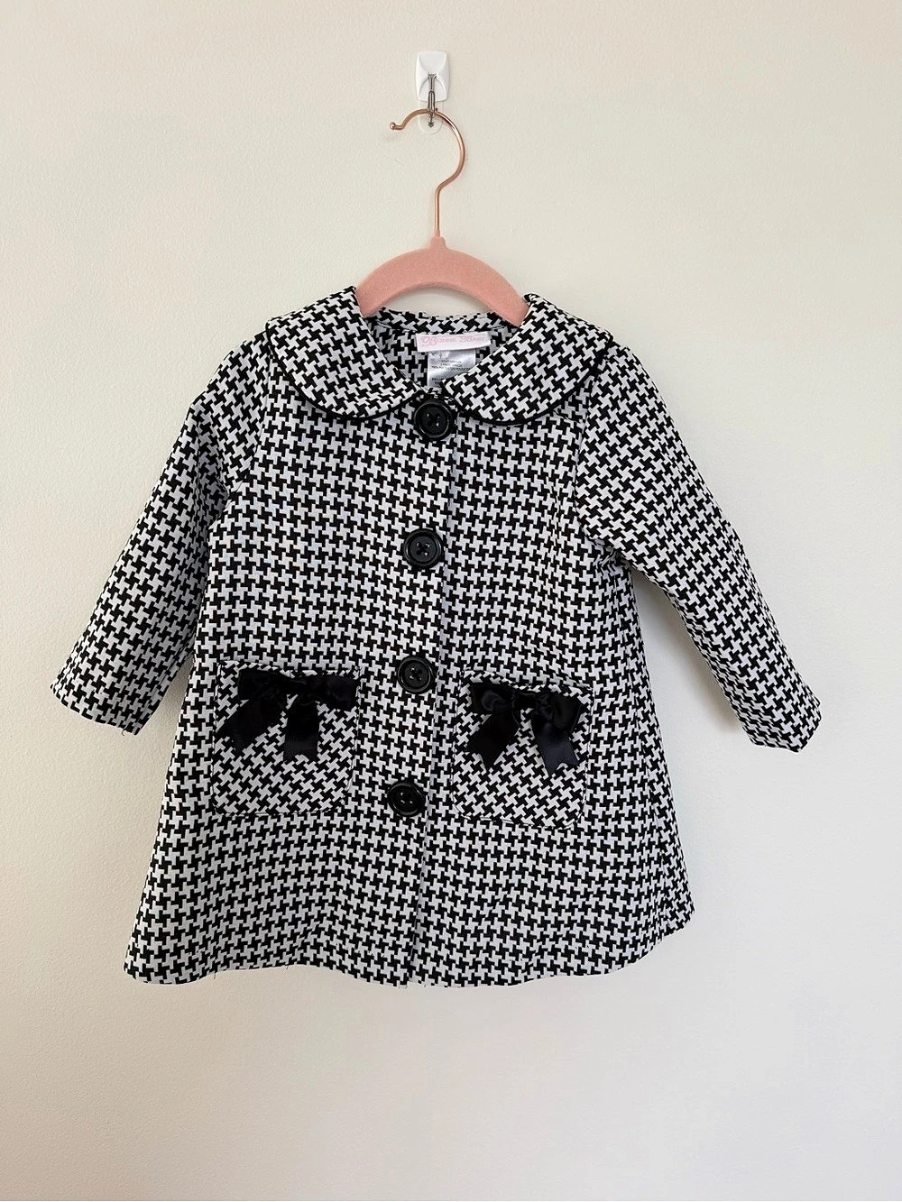 Bonnie Baby Baby Houndstooth Coat Size 18M Like New